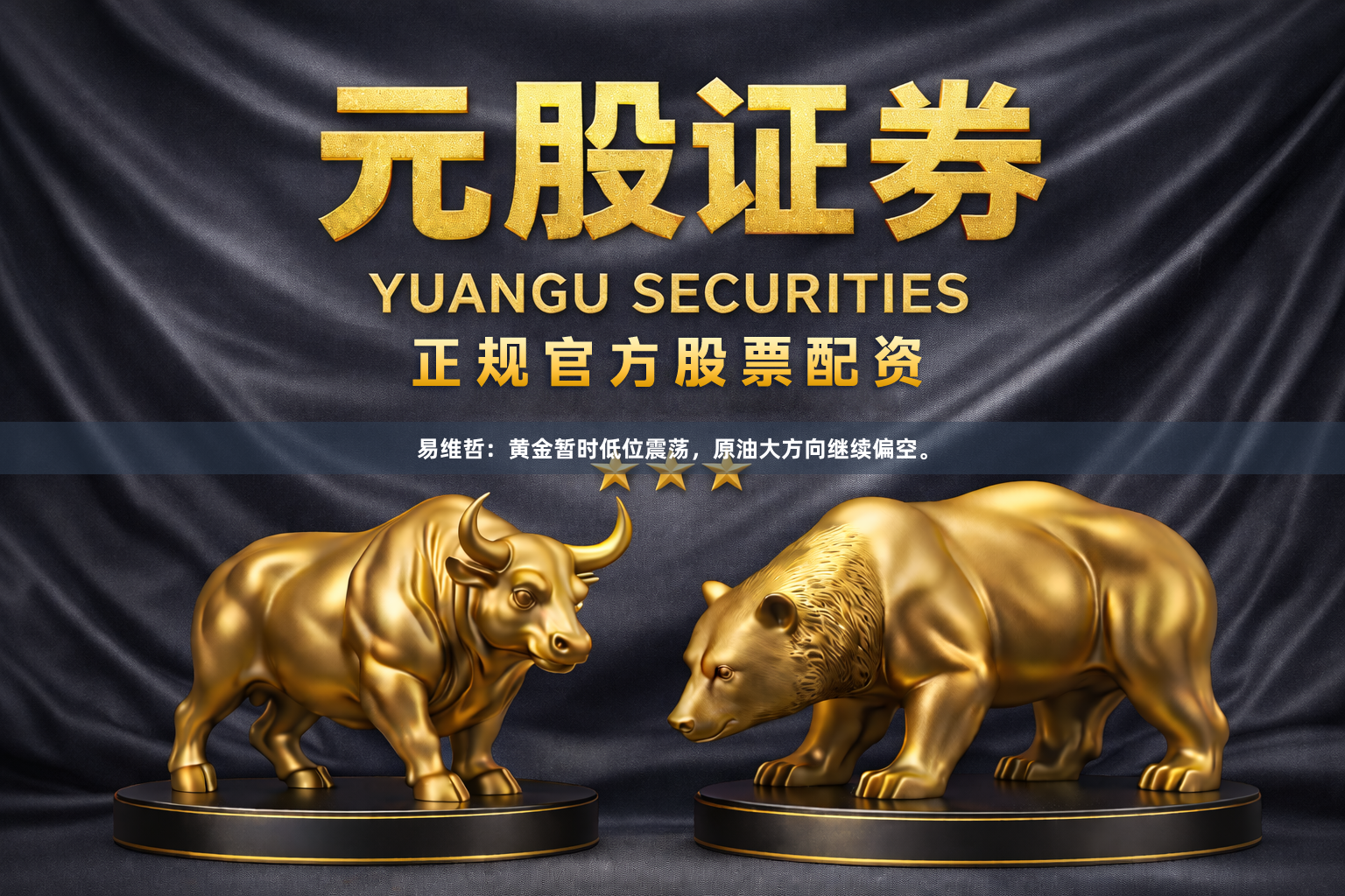 易维哲：黄金暂时低位震荡，原油大方向继续偏空。